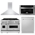 48 In. Dual Fuel Range, Range Hood, Microwave Drawer, Dishwasher Q499412