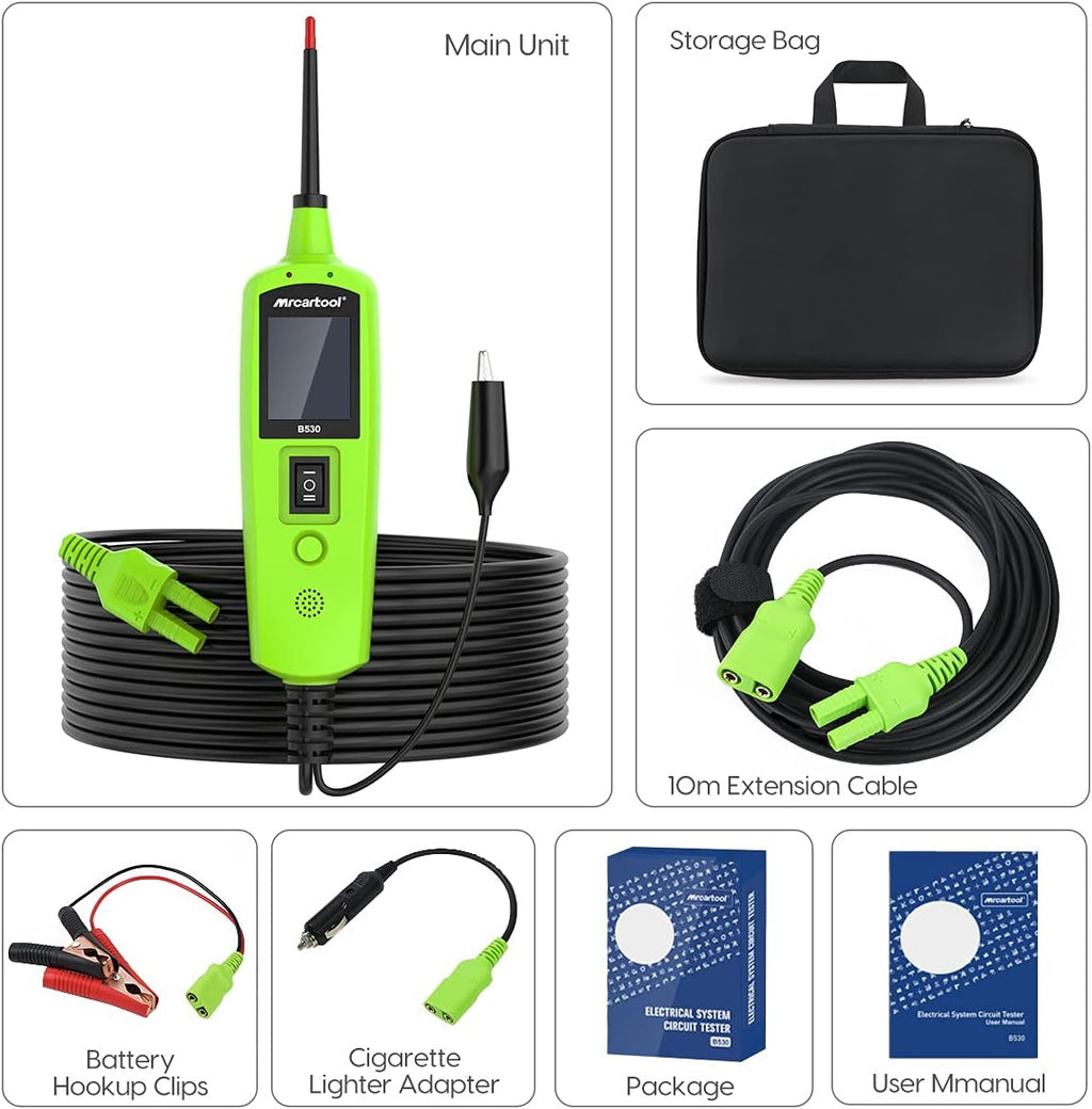 12V 24V Car Electrical Diagnostic Tool with Built-in Flashlight, Pack of 2 Y7362