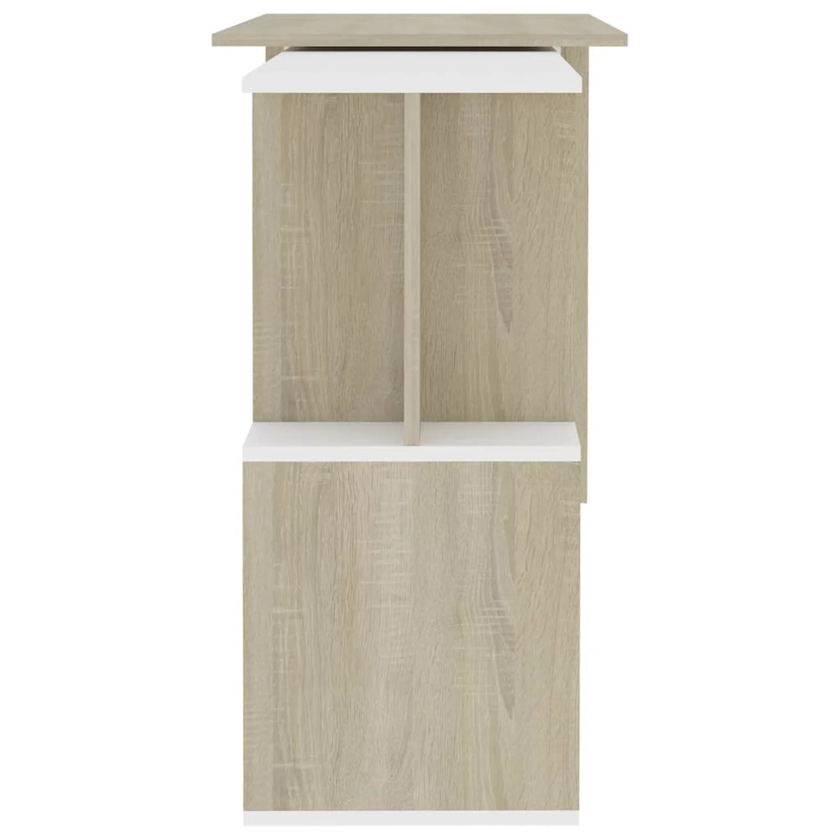 White and Sonoma Oak Corner Desk V18189