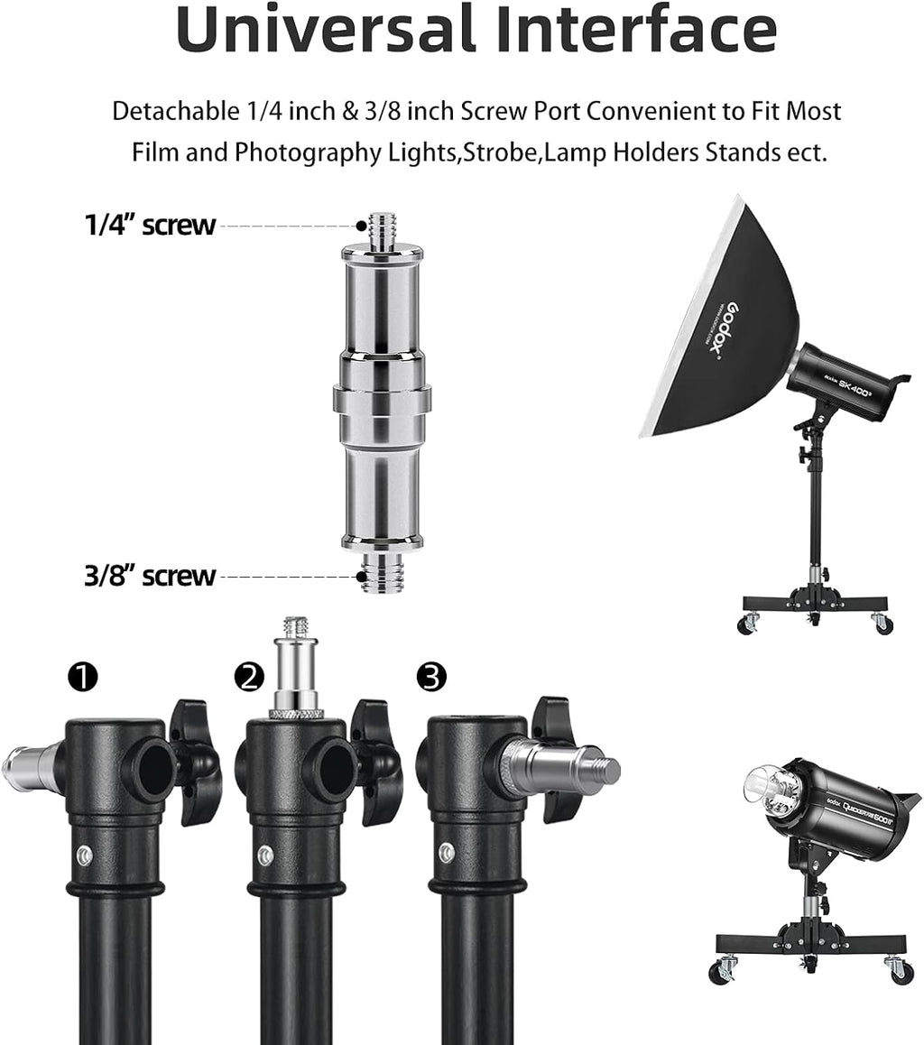 2 Pack Heavy Duty Aluminum Alloy Photography Light Stands Kit J206457