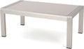 Silver Aluminum Coffee Table with Glass Top U783