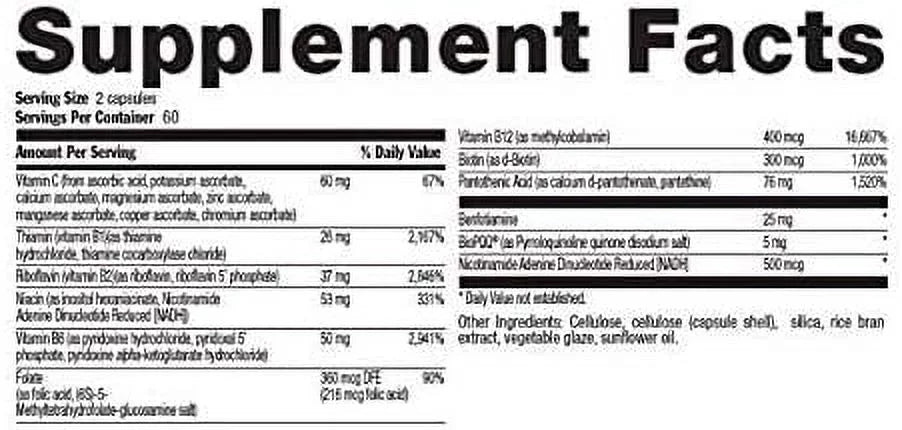 120 Vegetarian Capsules Coenzyme B-Complex J96638