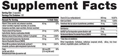 120 Vegetarian Capsules Coenzyme B-Complex J96638