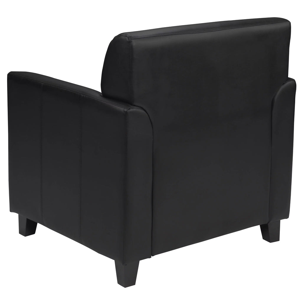 Black Leather Guest Chair W693