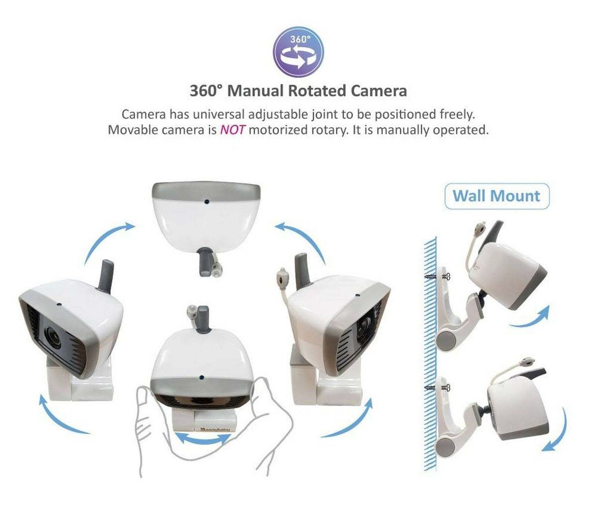 4.3 Inches LCD Video Baby Monitor with 2 Portable Cameras Z778316
