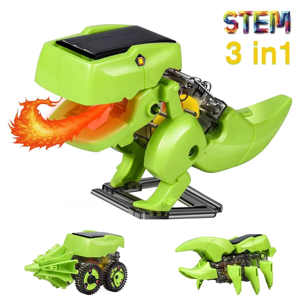 3-in-1 Solar Powered Dinosaur Robot Building Toys A576430