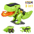3-in-1 Solar Powered Dinosaur Robot Building Toys A576430