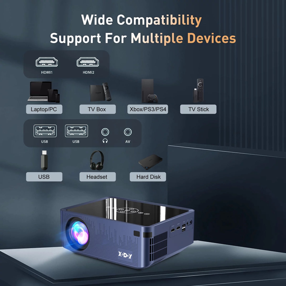 1080p Android TV Smart Projector P744016