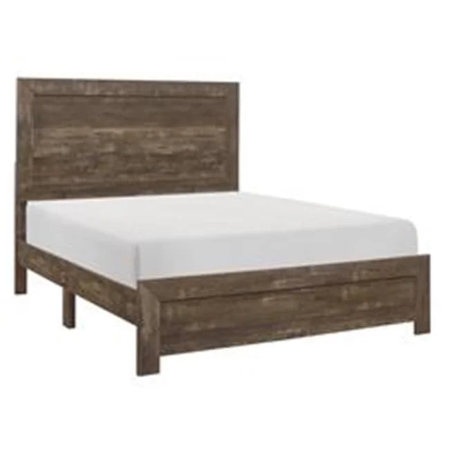 Brown Full Size Wooden Bed P6238