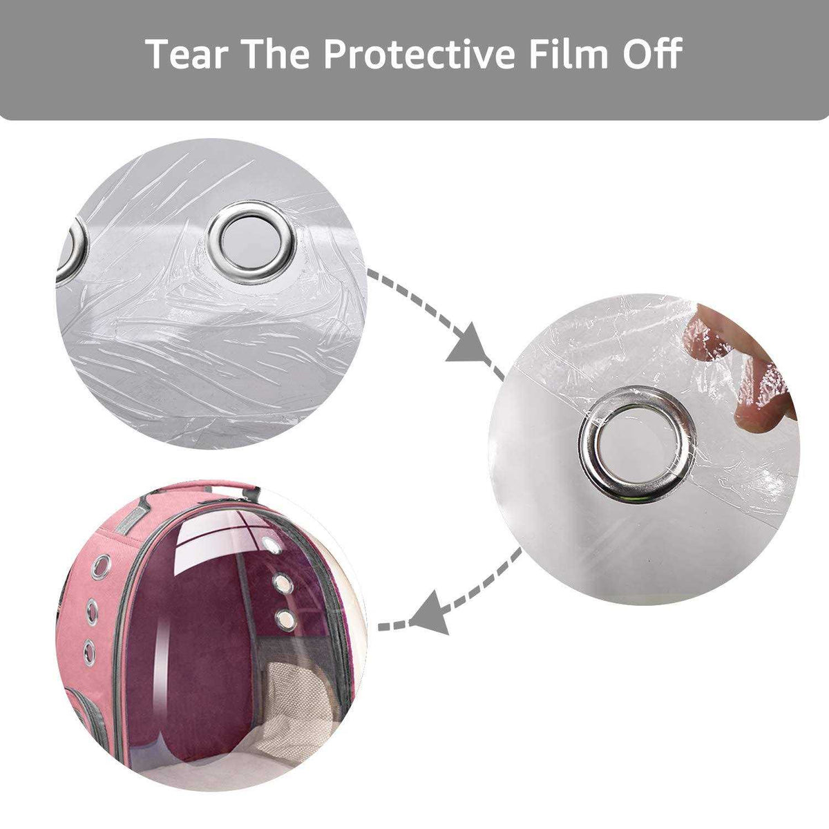 Cat Backpack Carrier Bubble Bag Small Dog Backpack Carrier P3331