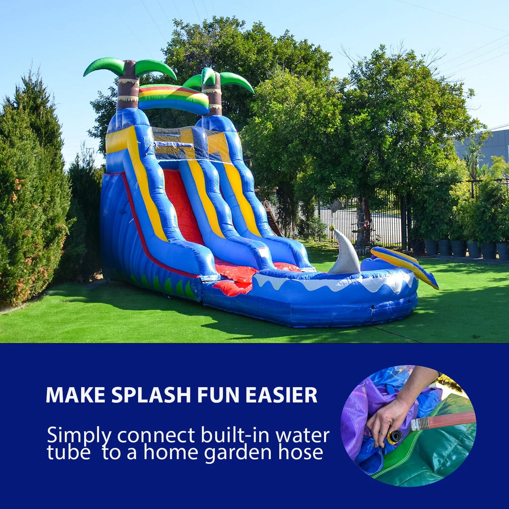 Shark Water Slide with Pool Q364357