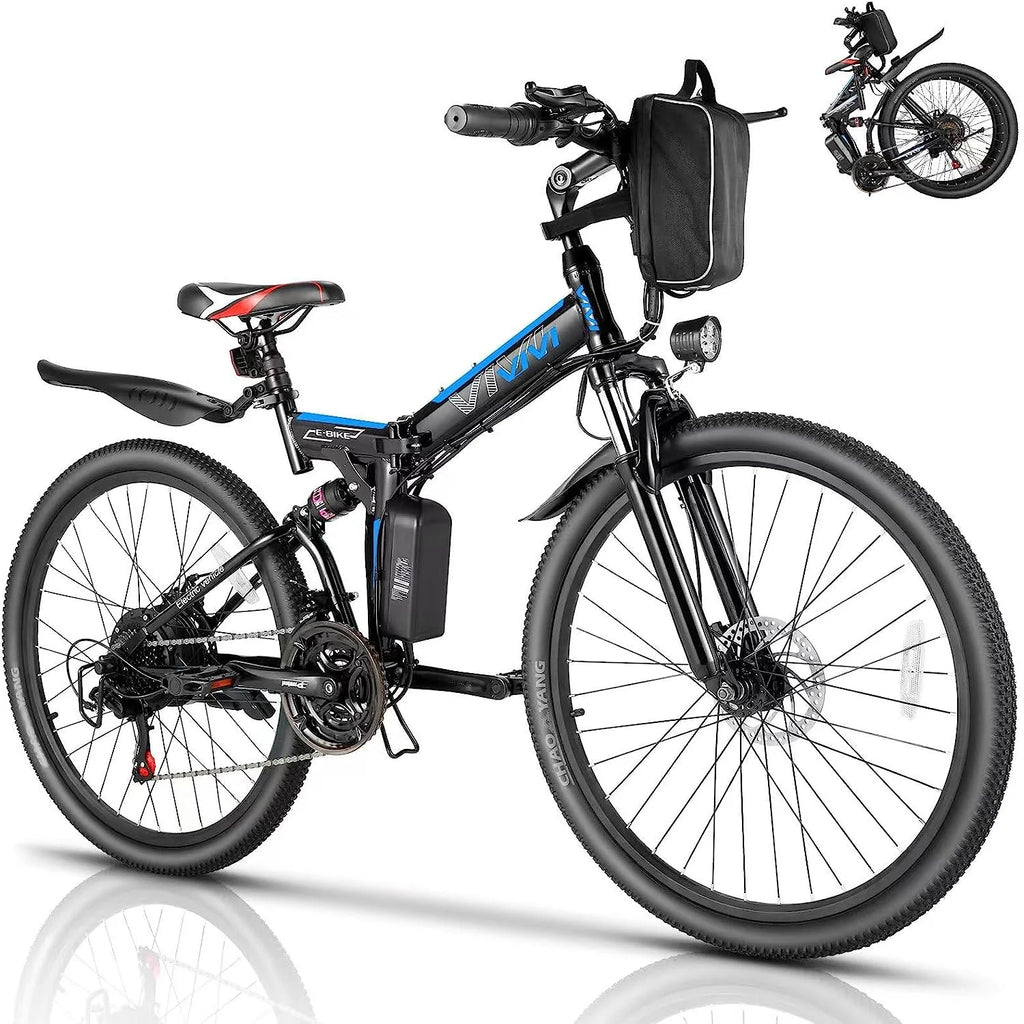 26'' Folding Electric Mountain Bike 500W 21 Speed 48V Removable Battery H393603