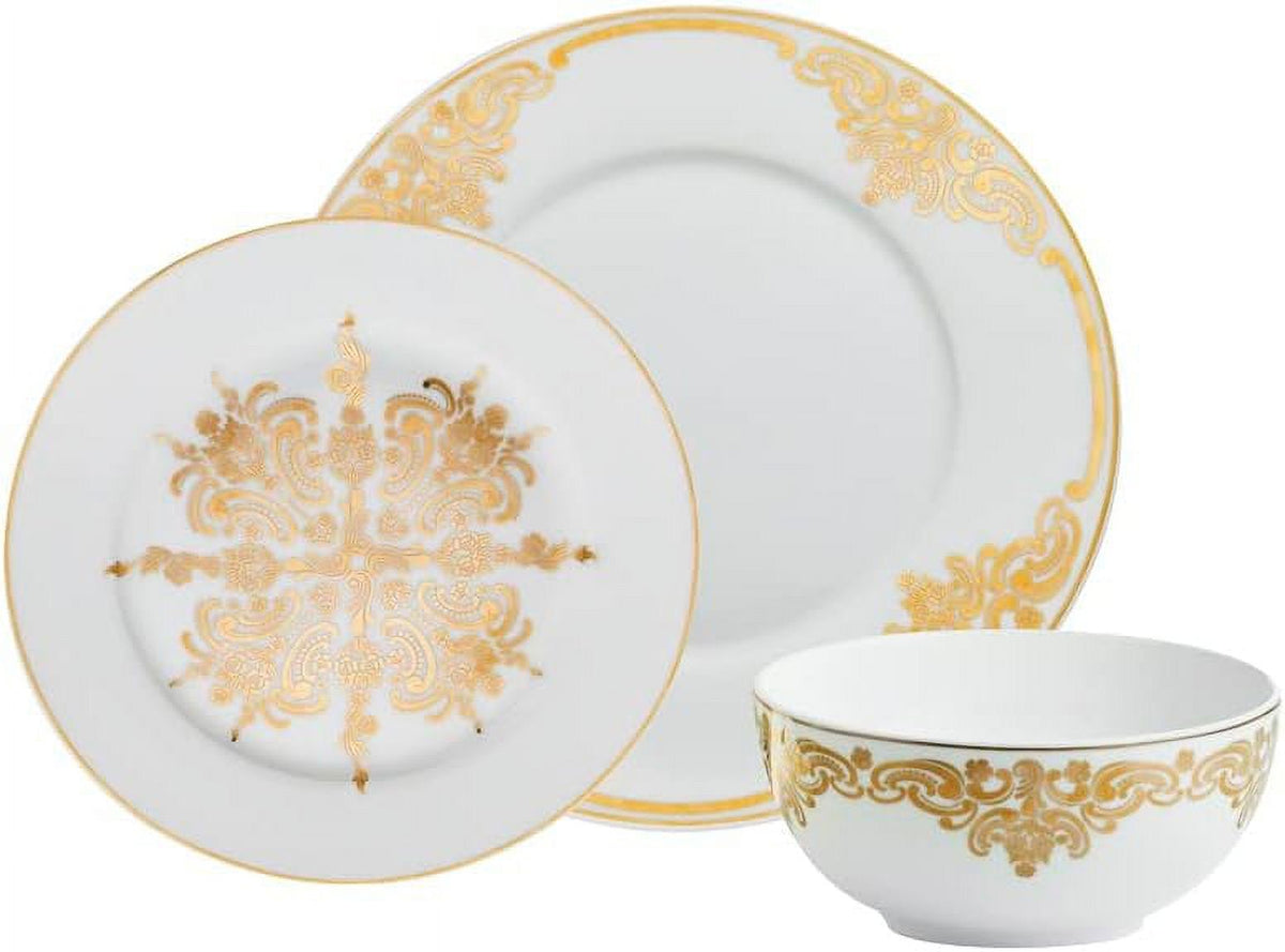 12 Piece White Porcelain Dinnerware Set O63960