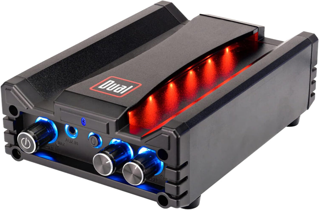 Black Micro Wireless Bluetooth 2 Channel Stereo Class-D Amplifier, 100 Watts Peak Power, Pack of 2 T588700