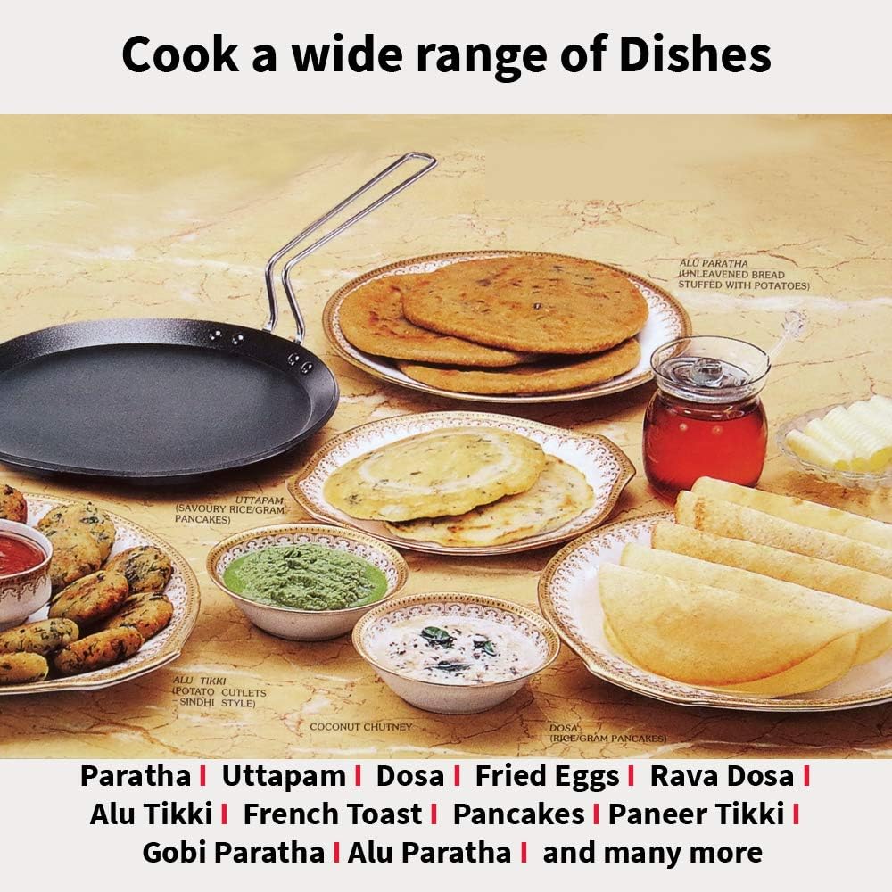 8-Inch Hard Anodised Flat Tava Griddle R481614