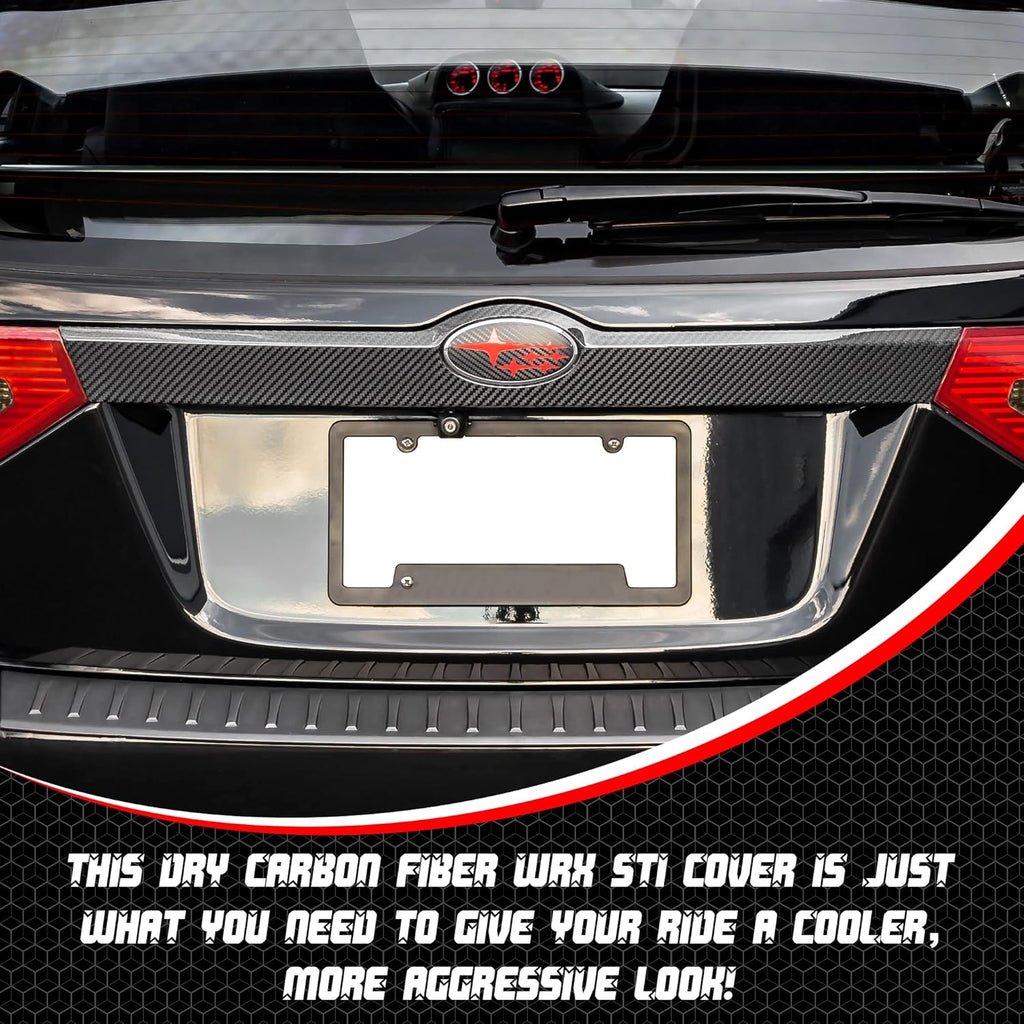 Rear Tailgate Trunk Lid Garnish Trim Dry Carbon Fiber S445