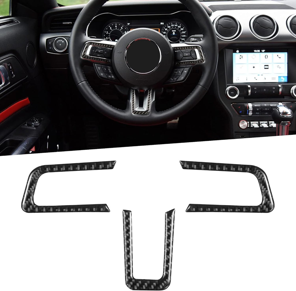 Carbon Fiber Center Console Gear Shift Frame Cover Trim Stickers 4Pcs D5261