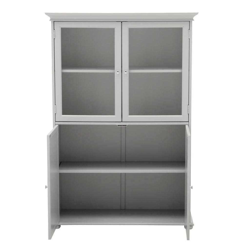 Linen Storage Cabinet in Dove Grey Gray / Cottage M34557