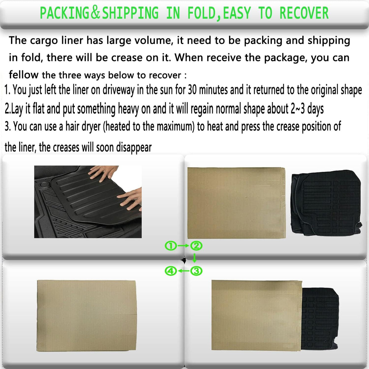 3D Waterproof TPO Cargo Trunk Tray Floor Mats T13819