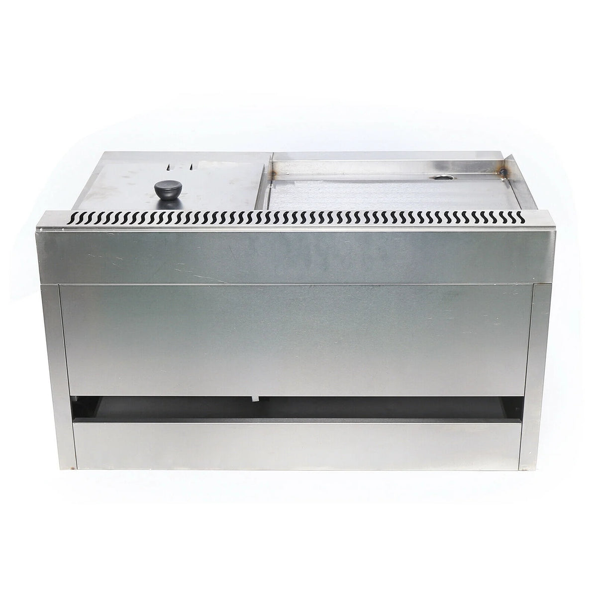 Commercial Countertop 2-Burner Gas Griddle Flat Hotplate with Deep Fryer Combo T13719