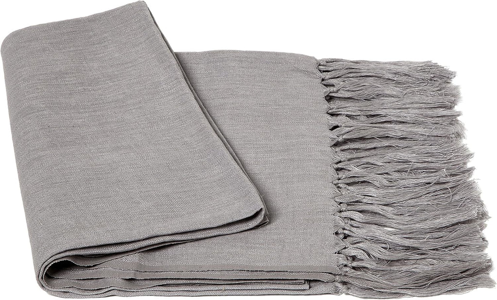 100% Linen Solid Throw O14728