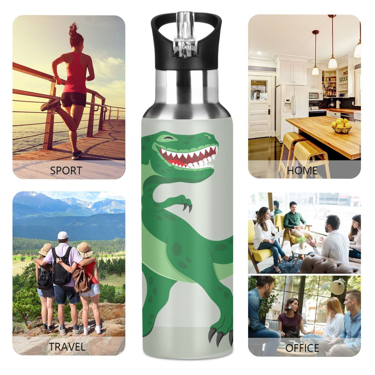 Stainless Steel Vacuum Insulated Water Bottle with Straw Lid 20 OZ N795