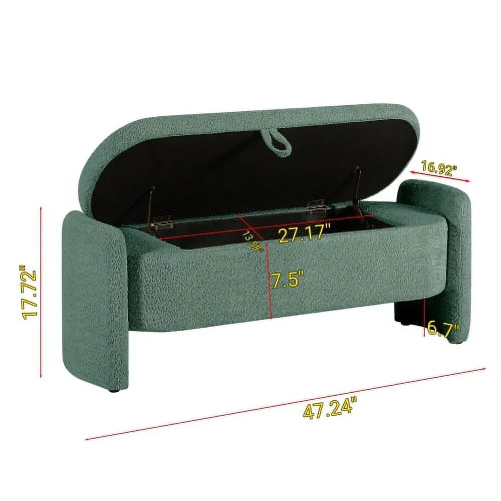 Oval Storage Bench with Large Storage Space N82027