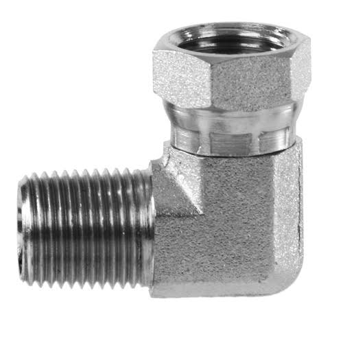 3/8x22 Male NPT x 1/2x22 NPT Swivel 90 Stainless Steel H81574