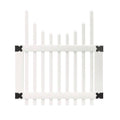 White Vinyl Scalloped Top Picket Fence Gate K927351
