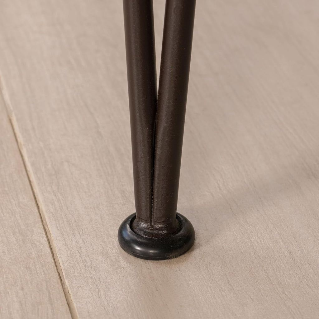 Teak Finish Acacia Wood Bar Table with Iron Frame P539
