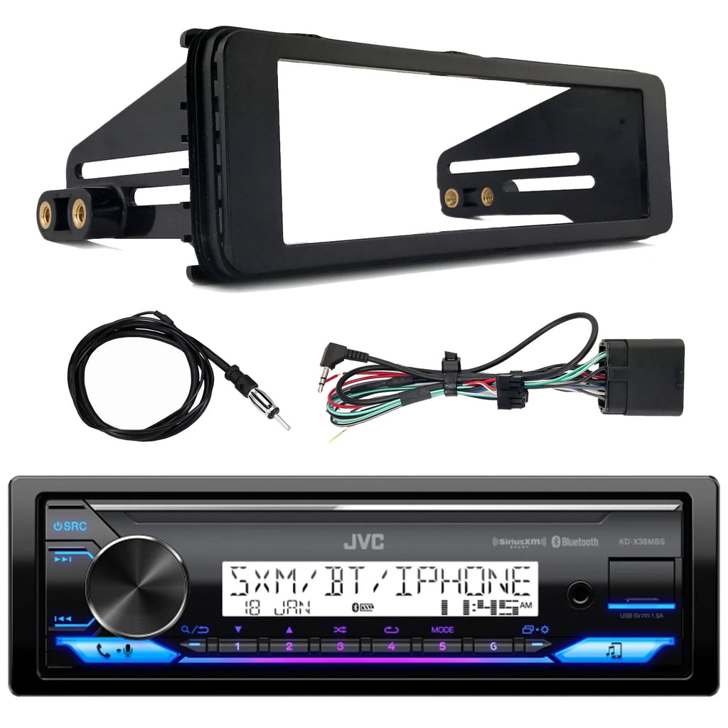 Single DIN Marine Bluetooth USB AUX AM/FM Radio Stereo Receiver E97161
