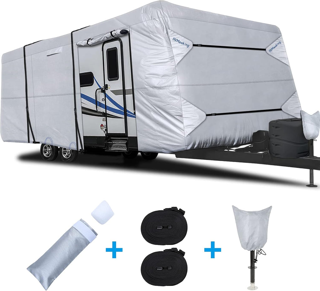 RV Cover Waterproof Travel Trailer Cover Rip-Stop Camper Cover Fits 20'1 - 22' Motorhome K91623