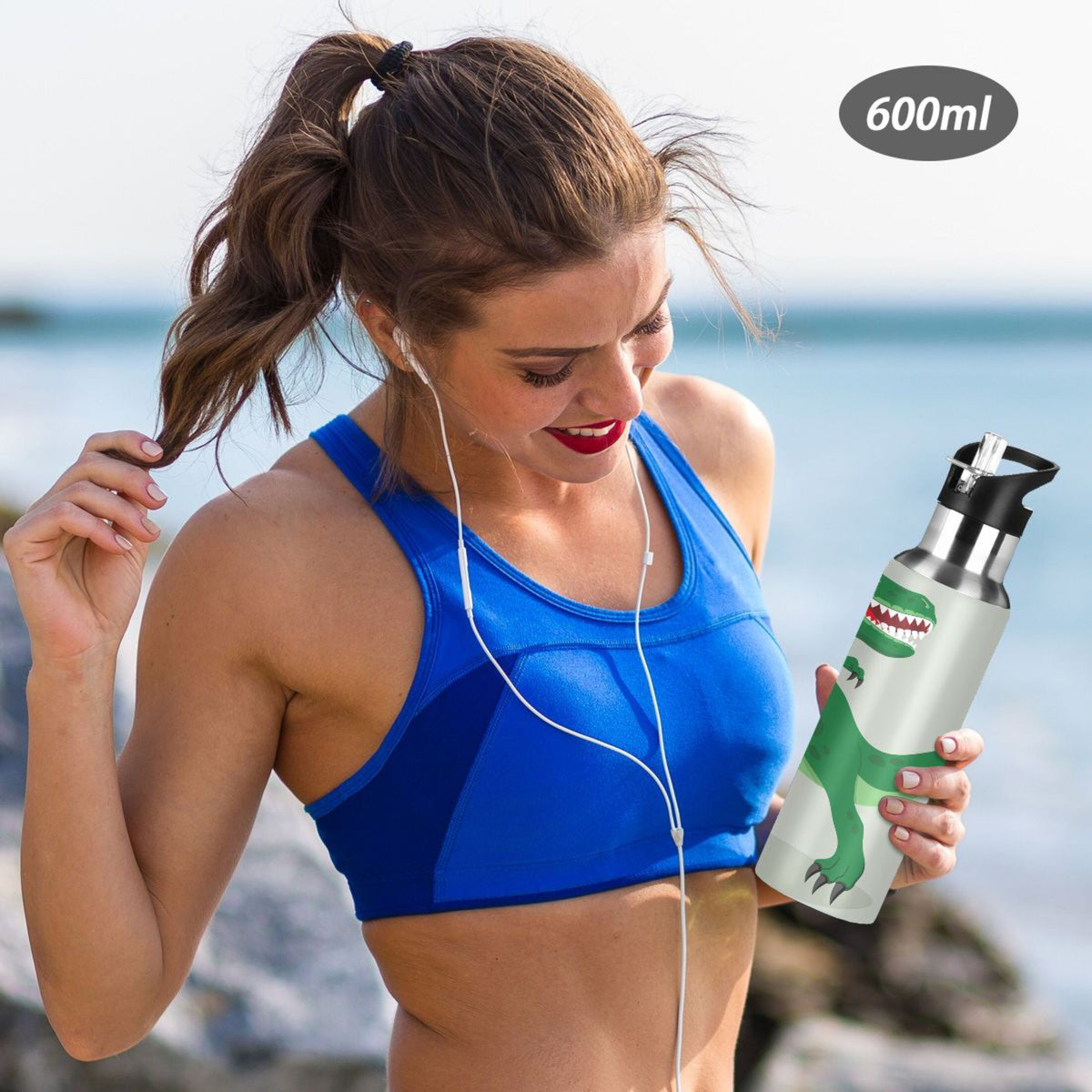 Stainless Steel Vacuum Insulated Water Bottle with Straw Lid 20 OZ N795