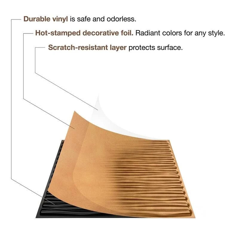 Smoked Pewter Vinyl Lay in Ceiling Tile 5 Pack Z2176