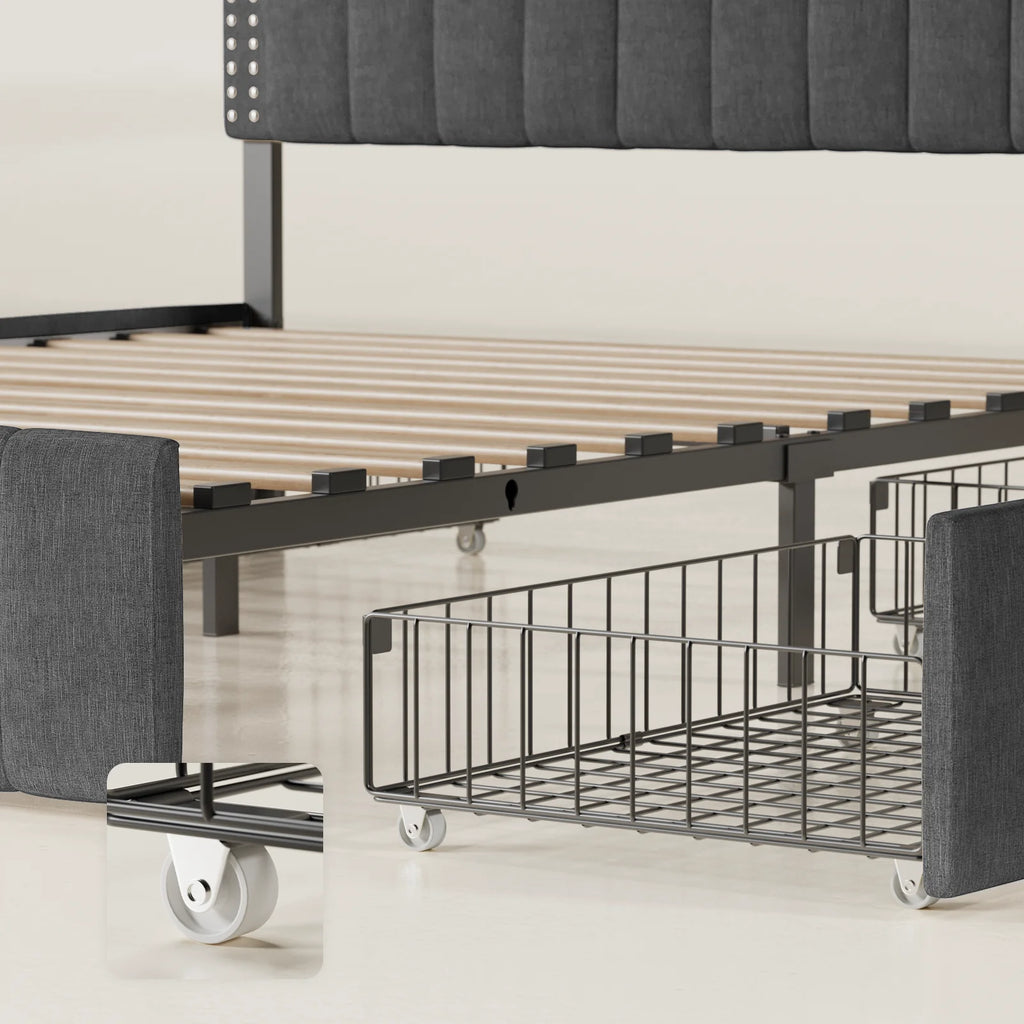 Full Bed Frame with 4 Storage Drawers R854