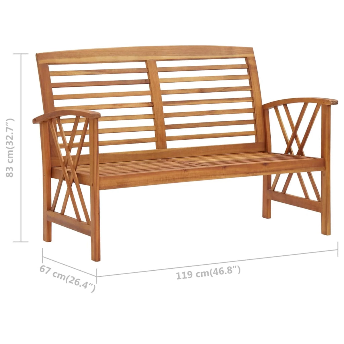 Acacia Wood Outdoor Garden Bench I105789