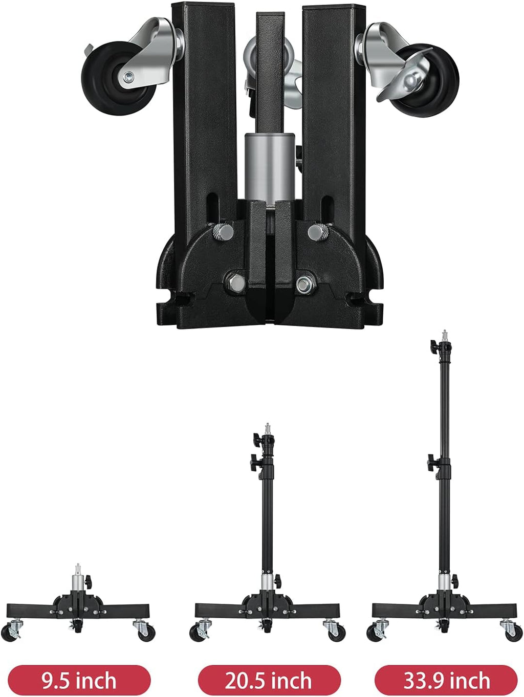 2 Pack Heavy Duty Aluminum Alloy Photography Light Stands Kit J206457