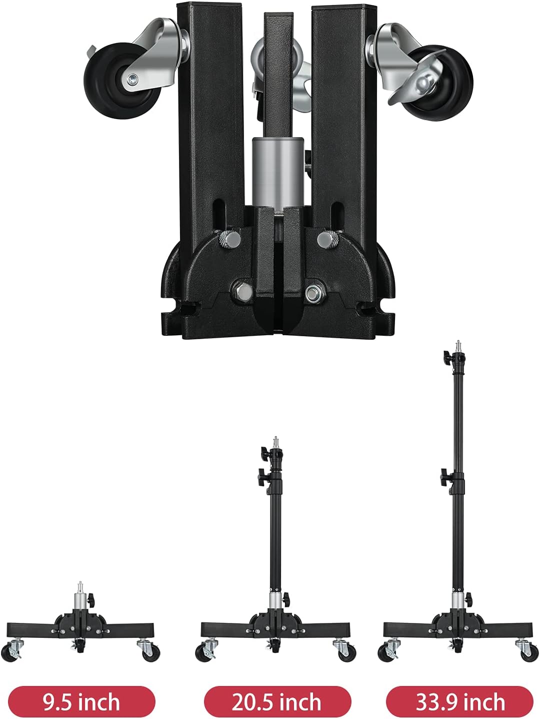 2 Pack Heavy Duty Aluminum Alloy Photography Light Stands Kit J206457