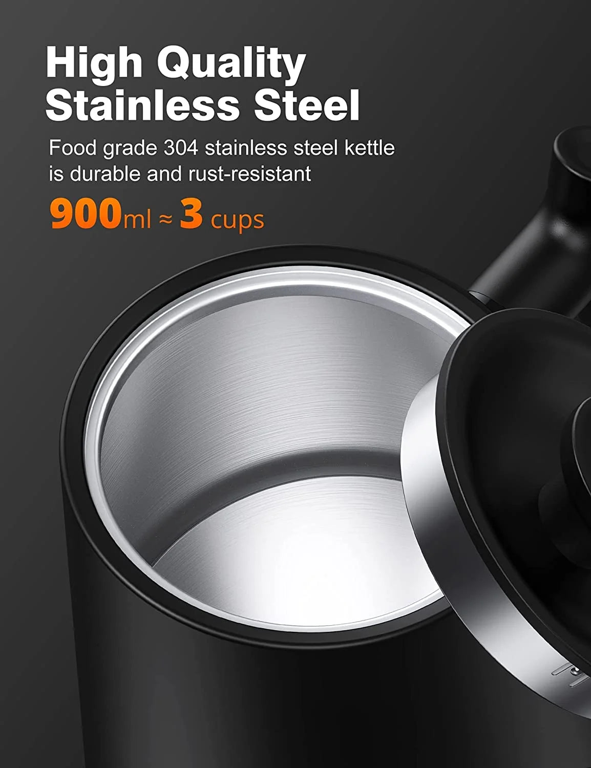 Black Gooseneck Electric Kettle R2934