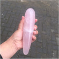 Natural Rose Quartz Crystal Massage Wand I273