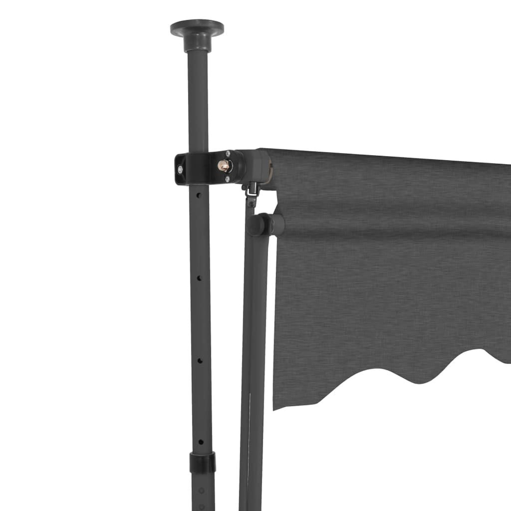 Manual Retractable Awning with 157.5" Anthracite D599