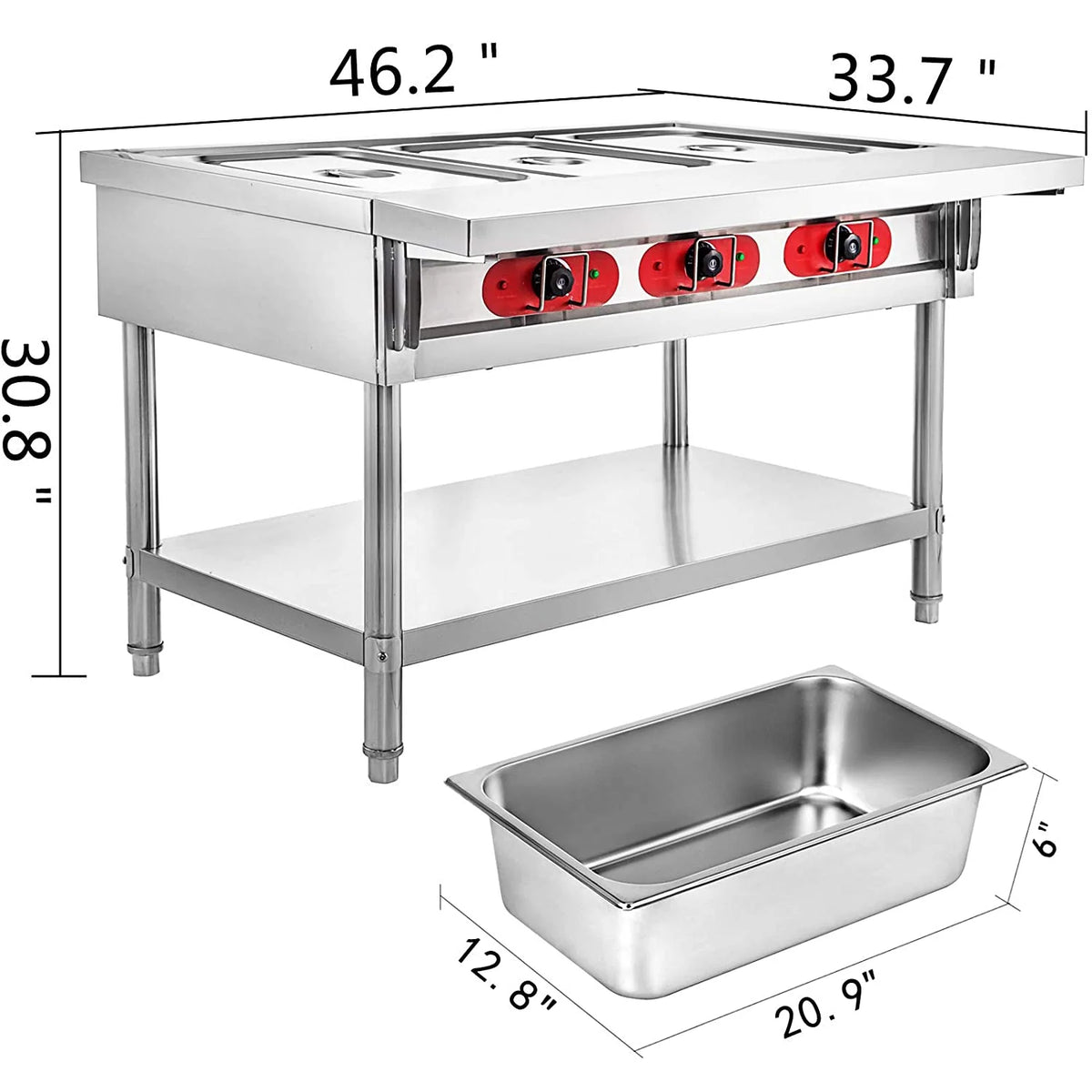 3 Pot Commercial Electric Food Warmer Y215