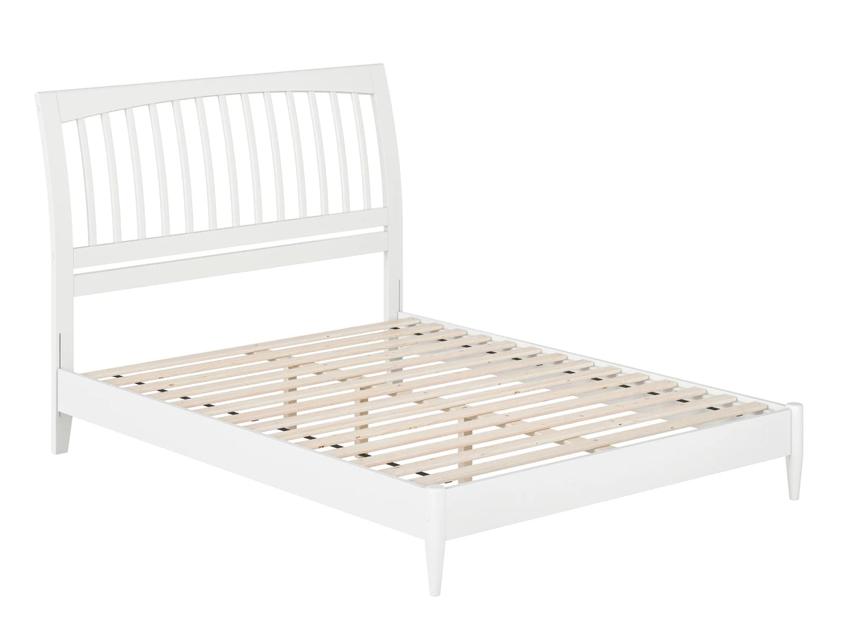 Queen Solid Wood Sleigh Platform Bed V36405