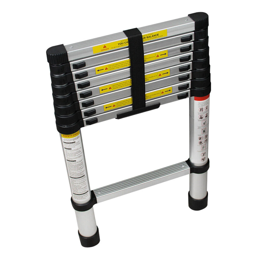 8.5FT Telescopic Aluminum Ladder with Button Retraction Z6463