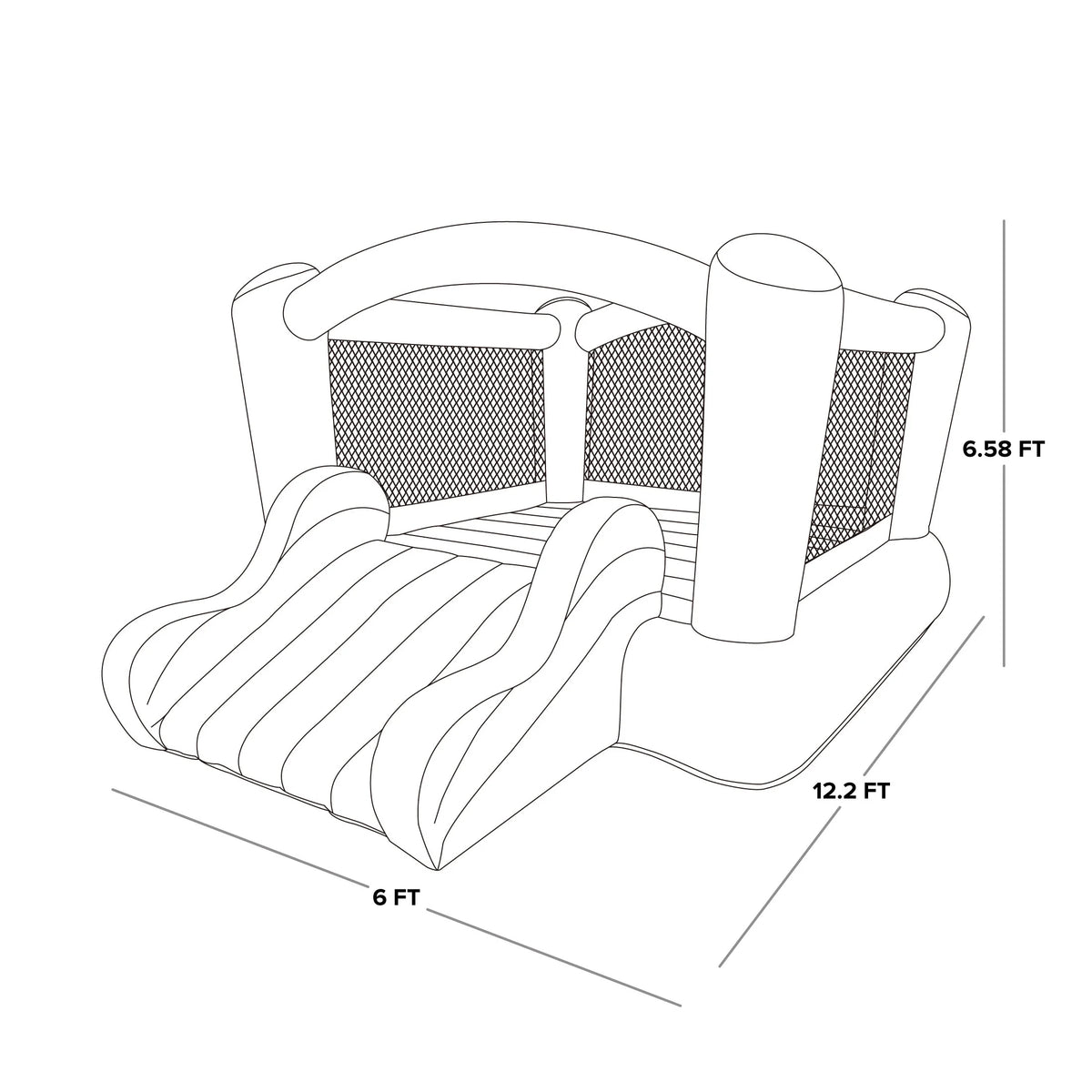 Inflatable Bounce House with Slide V38929