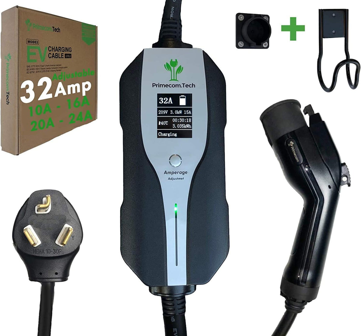 Level 2 Electric Vehicle Charger with 30Ft Cable C279757