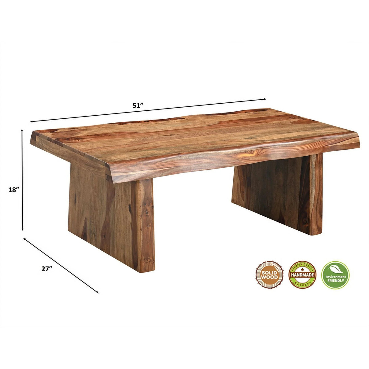 Solid Wood Coffee Table in Brown J62833