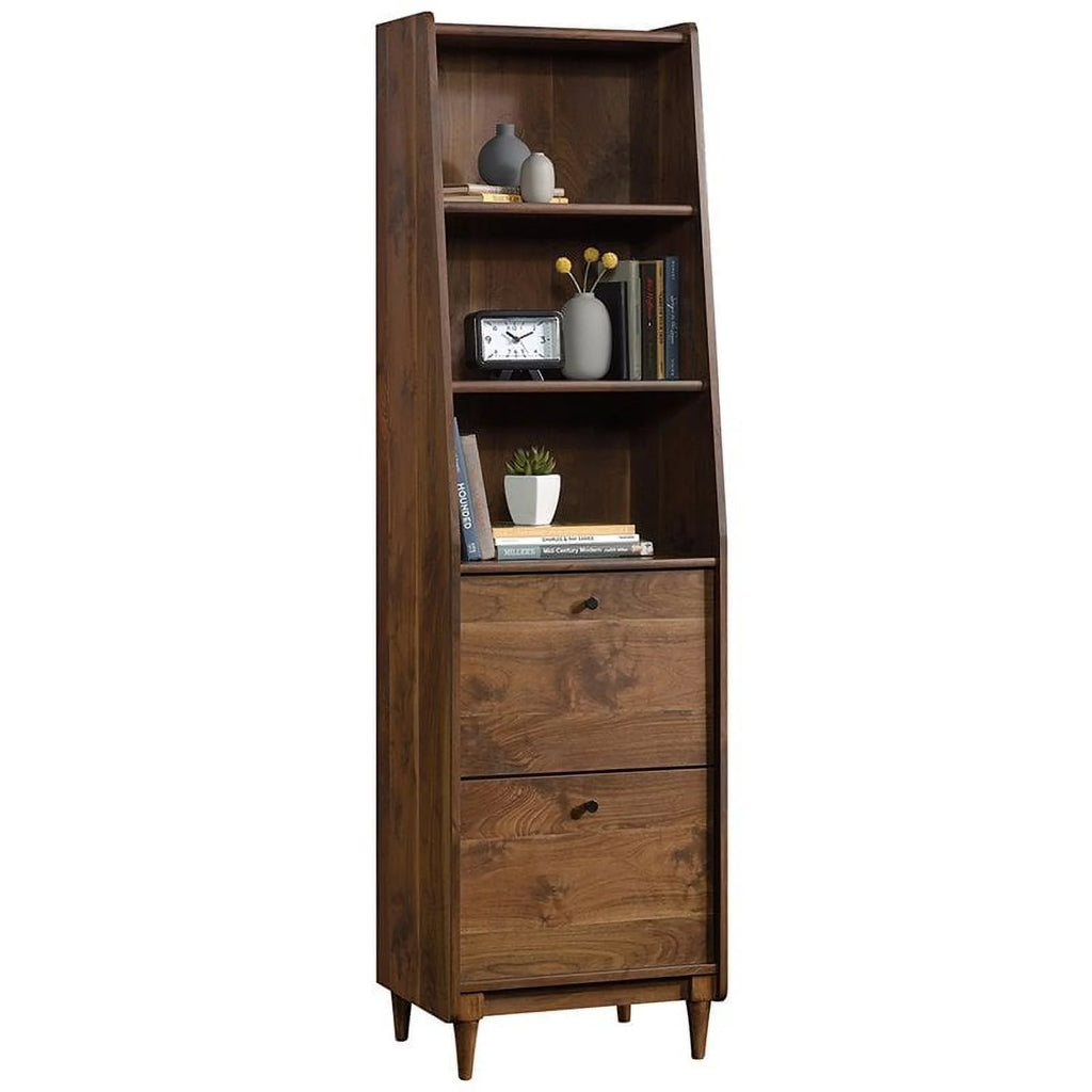 Grand Walnut 3-Shelf Narrow Bookcase J6175