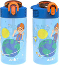 16 oz Pack of 2 Kids Water Bottle with Spout Cover and Carrying Loop L576366