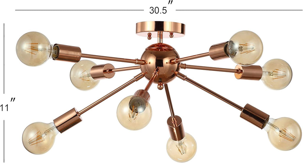 Copper Metal LED Flush-Mount Light X70694